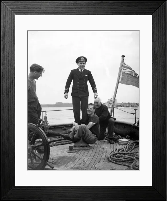 Framed Print : Small ships pool. The engineers amuse themselves on the the winch during their leisure Framed Print : Small ships pool. The engineers amuse themselves on the the winch during their leisure