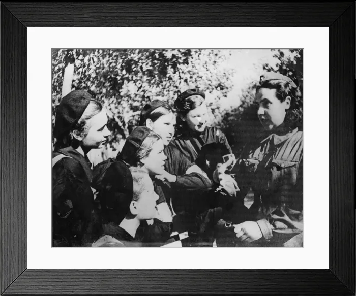 Framed Print : Volunteer nurse V. Neofitova, just returned from the front line Framed Print : Volunteer nurse V. Neofitova, just returned from the front line