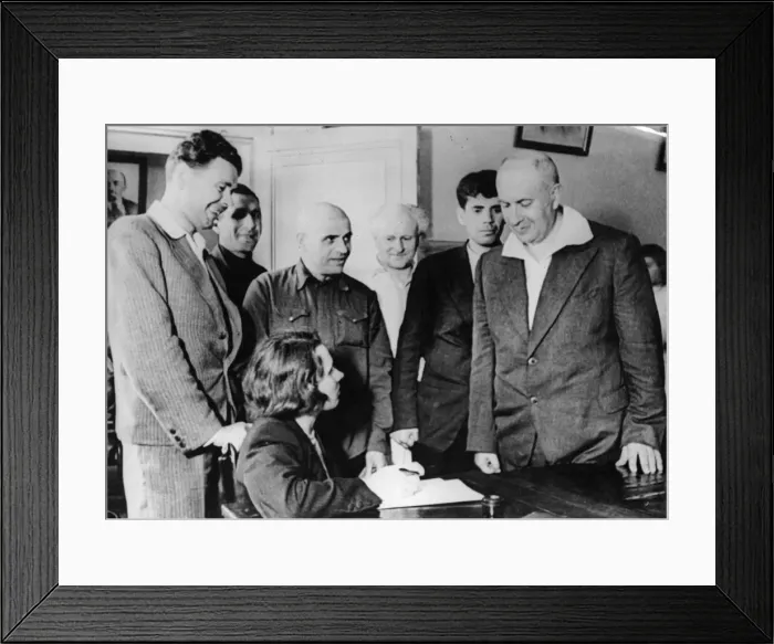 Framed Print : Russian volunteers enlisting for The Volunteer Force. This picture taken Framed Print : Russian volunteers enlisting for The Volunteer Force. This picture taken