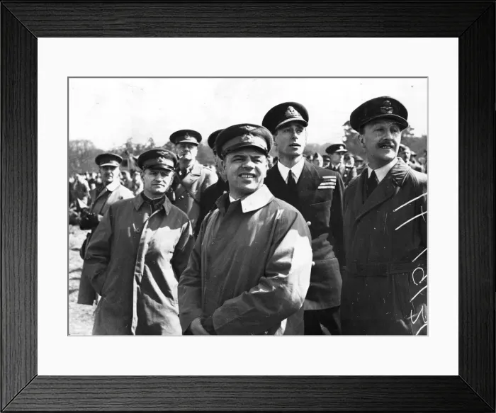 Framed Print : Vic-Admiral Lord Louis Mountbatten (standing at the back - 2nd from right in his uniform Framed Print : Vic-Admiral Lord Louis Mountbatten (standing at the back - 2nd from right in his uniform