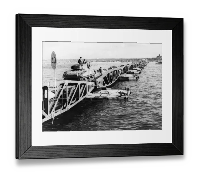 Framed Print : Two pre-fabricated Ports, each as big a a Gibraltar were manufactured in Britain in Framed Print : Two pre-fabricated Ports, each as big a a Gibraltar were manufactured in Britain in