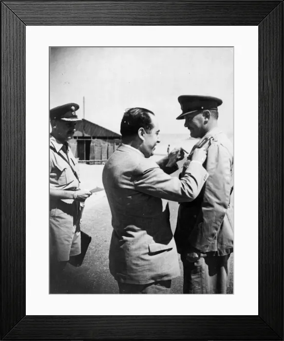 Framed Print : The Greek minister of war M. Dimitrakakis decorating Major General B. C Framed Print : The Greek minister of war M. Dimitrakakis decorating Major General B. C