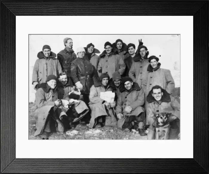 Framed Print : A group of Reading men serving in Iceland with the Royal Artillery during the second Framed Print : A group of Reading men serving in Iceland with the Royal Artillery during the second
