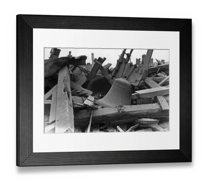 Framed Print : View showing the damage to St Michael and All Angels church in Waddington Framed Print : View showing the damage to St Michael and All Angels church in Waddington