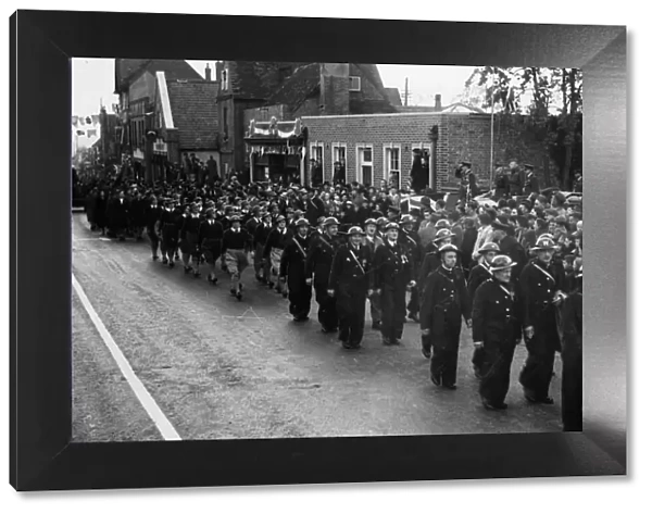 Parade of Air Raid Precaution (ARP) Wardens in reading, Berkshire during the Second World