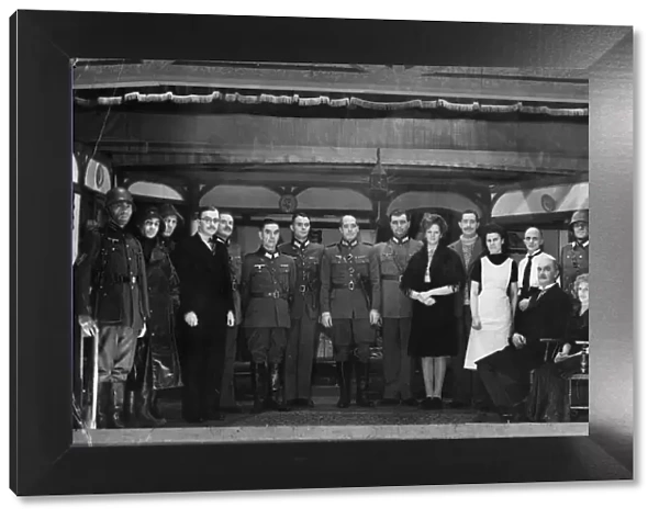 The cast of the play 'The Moon Is Down'which was given by an RAF Amateur