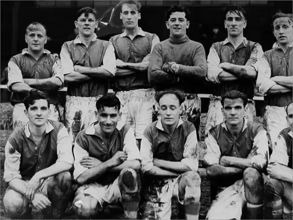 Blyth Spartans A. F. C. Front row: Turney, Fenwick, Thompson, Lloyd, Air
