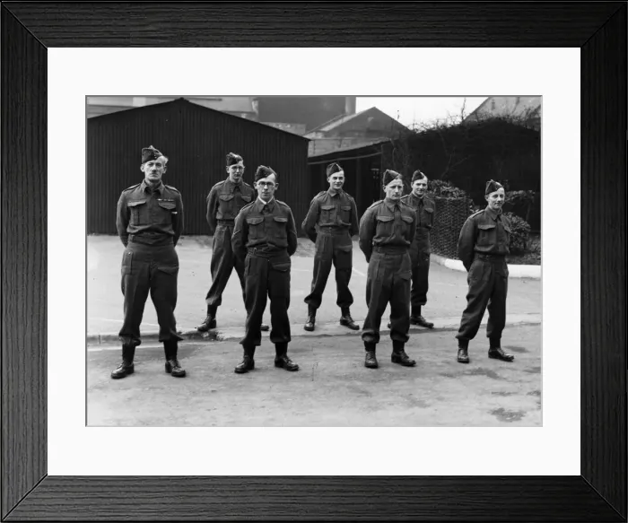 Framed Print : Home Guard on parade in Lincolnshire during the Second World War. 1941 Framed Print : Home Guard on parade in Lincolnshire during the Second World War. 1941
