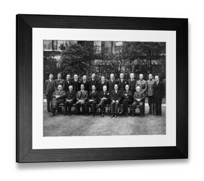 Framed Print : The War Cabinet pose for a picture at Downing Street, circa October 1941