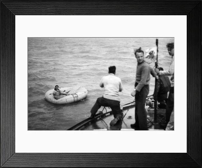 Framed Print : Airmen rescued from the sea by a RAF speedboat in the Channel Framed Print : Airmen rescued from the sea by a RAF speedboat in the Channel