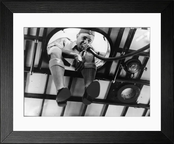 Framed Print : R. A. F. officer in command of an air sea rescue launch in the Middle East