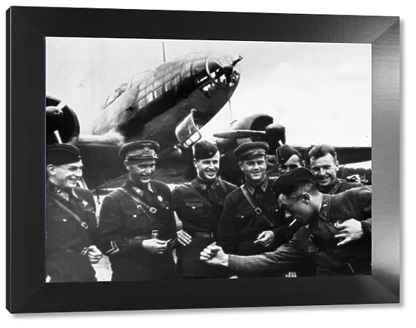 Russian Bomber crew. June 1942