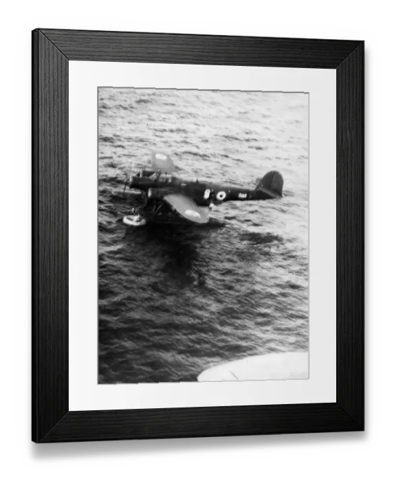 Framed Print : Beaufighter captains / Leader P. A. S. Payne and crew rescued by an Italian float plane Framed Print : Beaufighter captains / Leader P. A. S. Payne and crew rescued by an Italian float plane