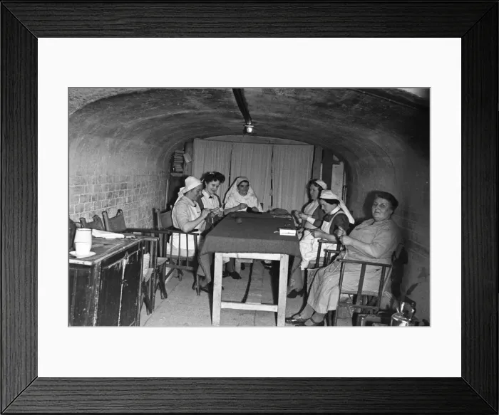 Framed Print : A First Aid Post at Dover dug into the white cliffs. 22nd February 1945 Framed Print : A First Aid Post at Dover dug into the white cliffs. 22nd February 1945