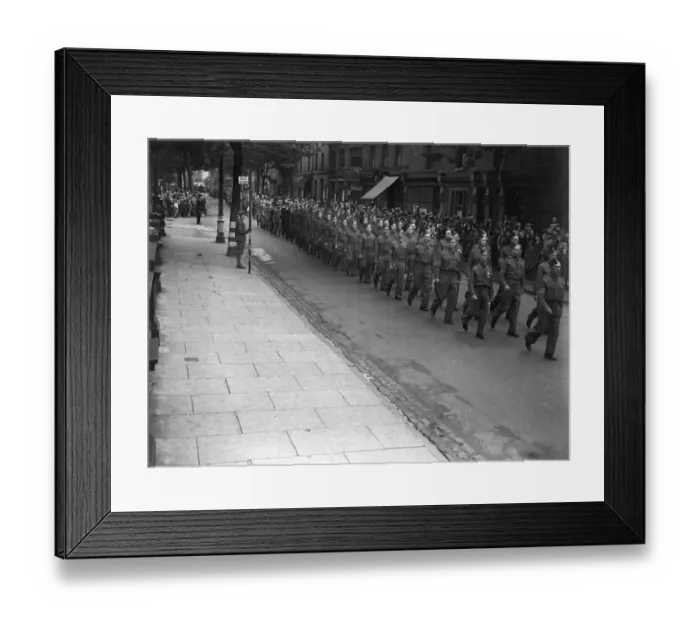 Framed Print : Lord Harrowby taking the salute at a parade of Walsall L. D. V. 19th July 1940 Framed Print : Lord Harrowby taking the salute at a parade of Walsall L. D. V. 19th July 1940