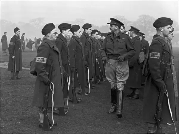 The Sutton Coalfield Battalion of the Warwickshire Home Guard paraded for inspection