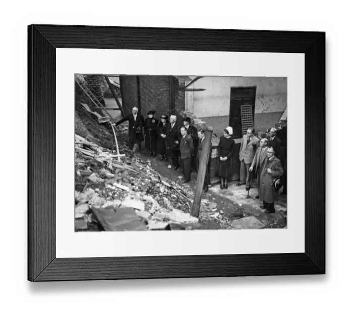 Framed Print : Damage to a childrens hospital. (Name not known) Bristol, during World War Two Framed Print : Damage to a childrens hospital. (Name not known) Bristol, during World War Two