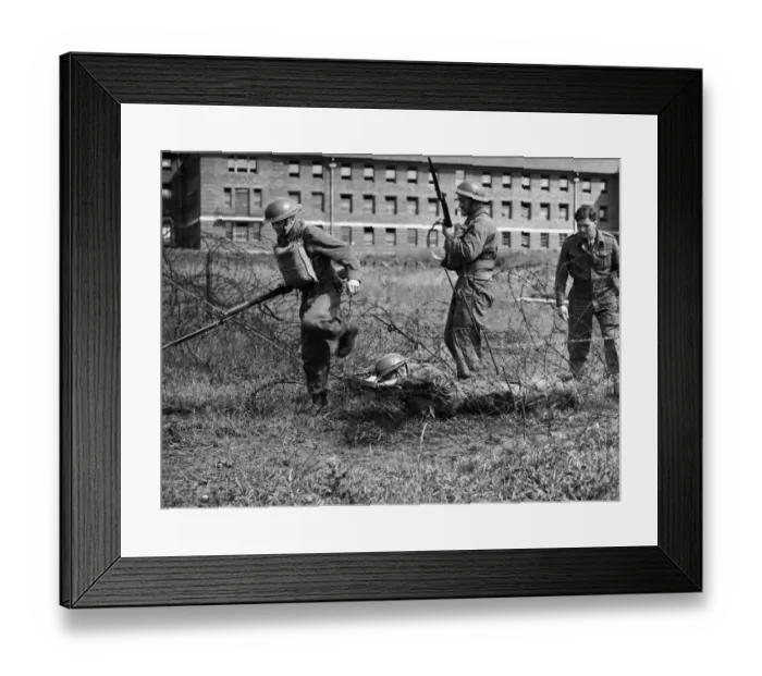 Framed Print : One of the toughening exercises member of the OCTU are put through