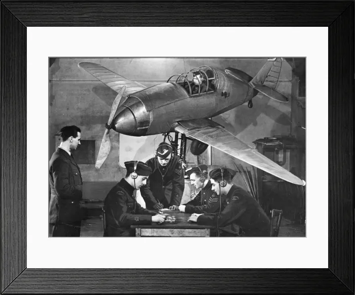 Framed Print : Cadets of the Wakefield 127 Squadron of the ATC give landing instructions to Corporal Don Framed Print : Cadets of the Wakefield 127 Squadron of the ATC give landing instructions to Corporal Don
