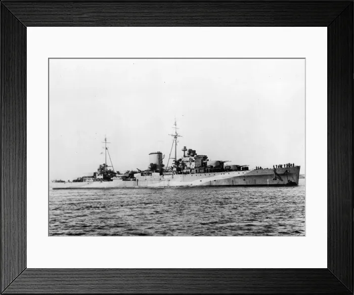 Framed Print : The British cruiser HMS Ajax. September 1943 Framed Print : The British cruiser HMS Ajax. September 1943