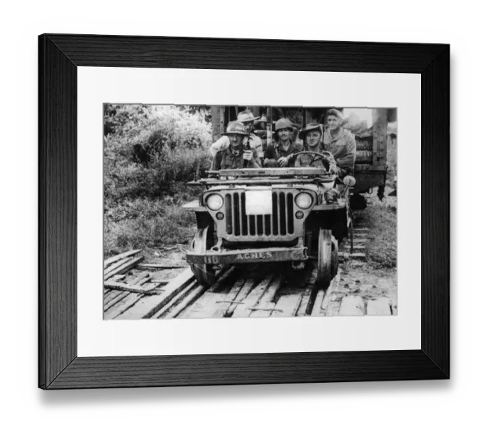 Framed Print : Major General F. W. Festing, D. S. O. commanding the 36th Division visiting forward areas