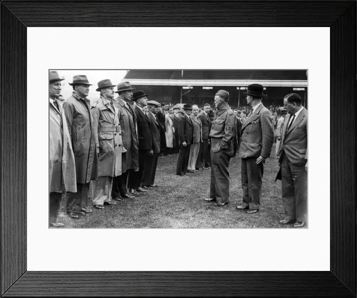 Framed Print : Home Guard inspection, Cardiff. 1940 Framed Print : Home Guard inspection, Cardiff. 1940