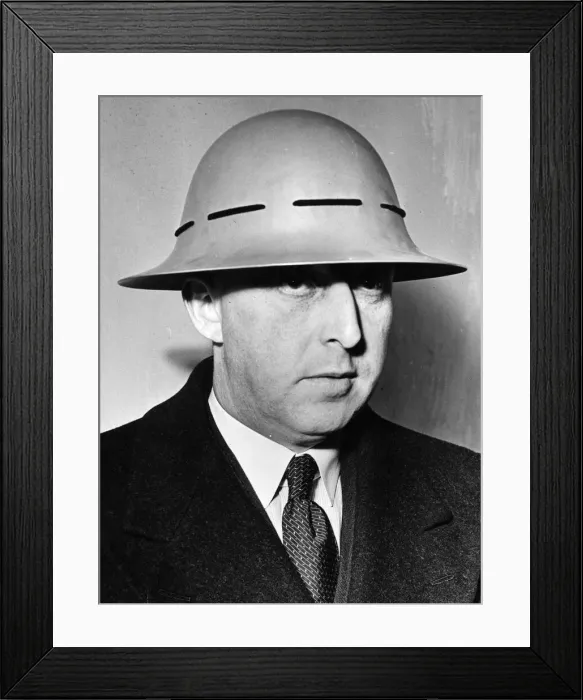 Framed Print : Steel helmet for the use of civilians announced in the House of Commons by Mr Framed Print : Steel helmet for the use of civilians announced in the House of Commons by Mr