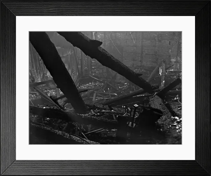 Framed Print : The burnt out shell of The Empire theatre in Hurst Street Framed Print : The burnt out shell of The Empire theatre in Hurst Street
