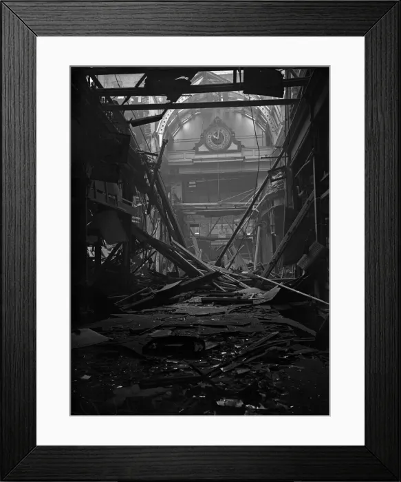 Framed Print : Damage to The Arcade that connects Corporation Street to Temple Row Framed Print : Damage to The Arcade that connects Corporation Street to Temple Row