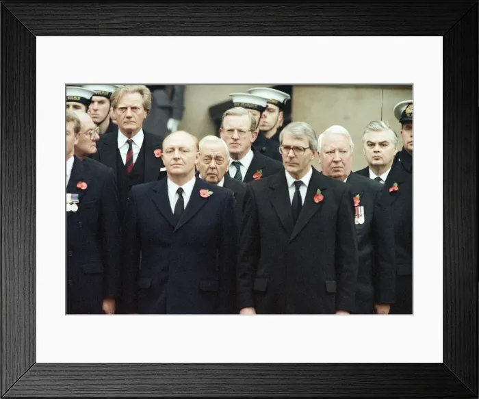 Framed Print : Remembrance Day parade at Whitehall, London. 11th November 1991 Framed Print : Remembrance Day parade at Whitehall, London. 11th November 1991