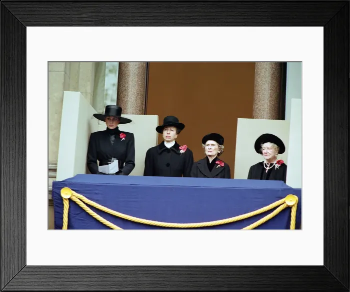 Framed Print : Remembrance Day parade at Whitehall, London. Diana, Princess of Wales, Princess Anne Framed Print : Remembrance Day parade at Whitehall, London. Diana, Princess of Wales, Princess Anne