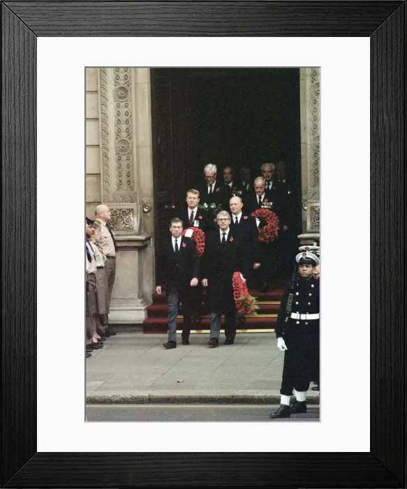 Framed Print : Remembrance Day parade at Whitehall, London. John Major, Paddy Ashdown, Neil Kinnock Framed Print : Remembrance Day parade at Whitehall, London. John Major, Paddy Ashdown, Neil Kinnock
