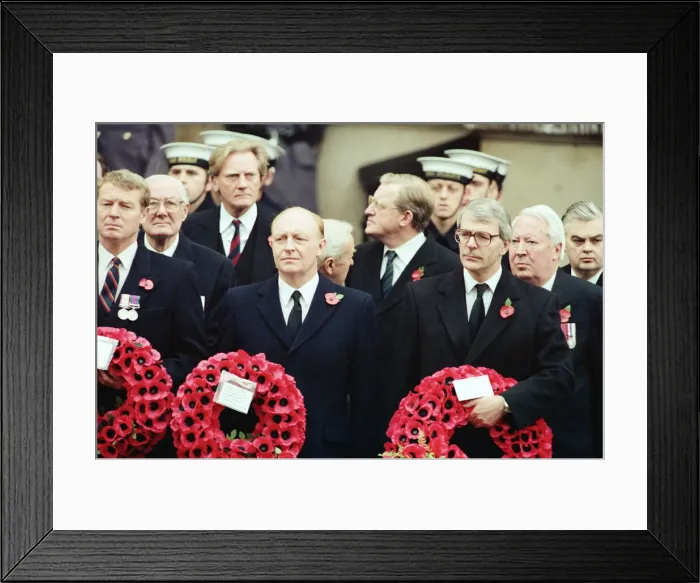 Framed Print : Remembrance Day parade at Whitehall, London. Paddy Ashdown, Neil Kinnock Framed Print : Remembrance Day parade at Whitehall, London. Paddy Ashdown, Neil Kinnock