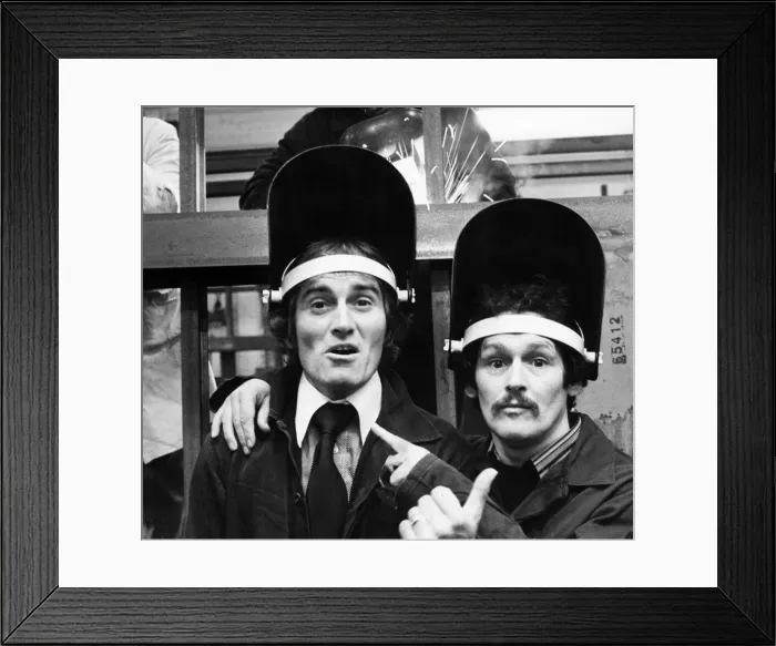 Framed Print : Comedy Duo, Tommy Cannon and Bobby Ball, return to the Crane Fruehauf factory in Oldham Framed Print : Comedy Duo, Tommy Cannon and Bobby Ball, return to the Crane Fruehauf factory in Oldham