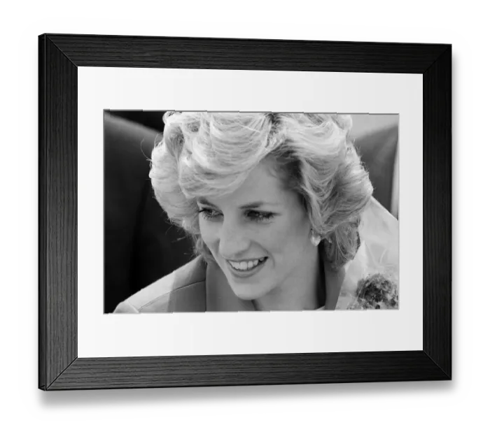 Framed Print : Diana, Princess of Wales in Milan, Italy. April 1985