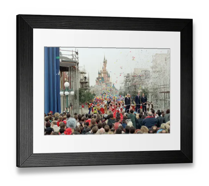 Framed Print : Pre-Opening Of Eurodisney in France, which is still under construction Framed Print : Pre-Opening Of Eurodisney in France, which is still under construction
