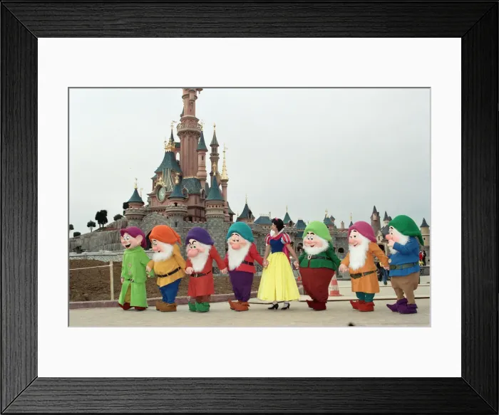 Framed Print : Pre-Opening Of Eurodisney in France, which is still under construction Framed Print : Pre-Opening Of Eurodisney in France, which is still under construction