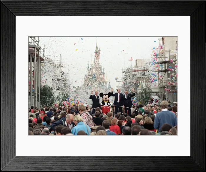 Framed Print : Pre-Opening Of Eurodisney in France, which is still under construction Framed Print : Pre-Opening Of Eurodisney in France, which is still under construction