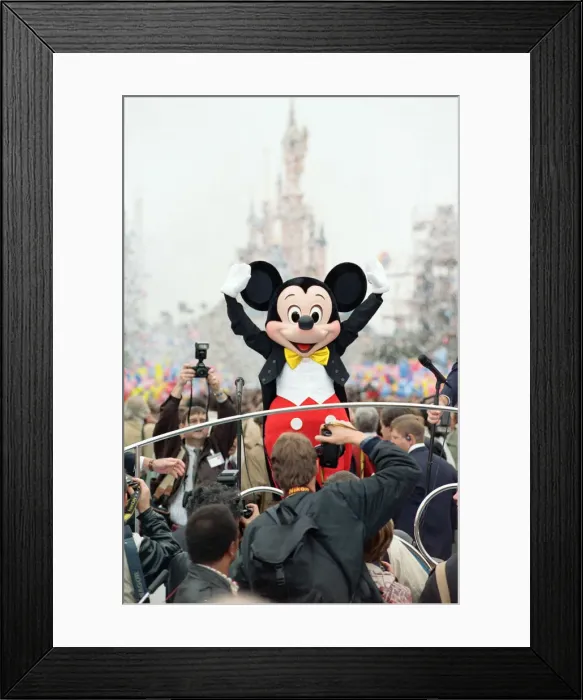 Framed Print : Pre-Opening Of Eurodisney in France, which is still under construction Framed Print : Pre-Opening Of Eurodisney in France, which is still under construction