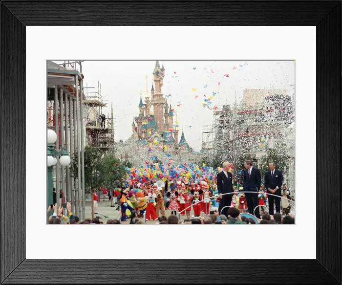 Framed Print : Pre-Opening Of Eurodisney in France, which is still under construction Framed Print : Pre-Opening Of Eurodisney in France, which is still under construction
