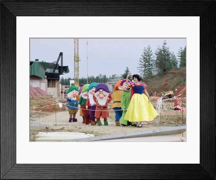 Framed Print : Pre-Opening Of Eurodisney in France, which is still under construction Framed Print : Pre-Opening Of Eurodisney in France, which is still under construction