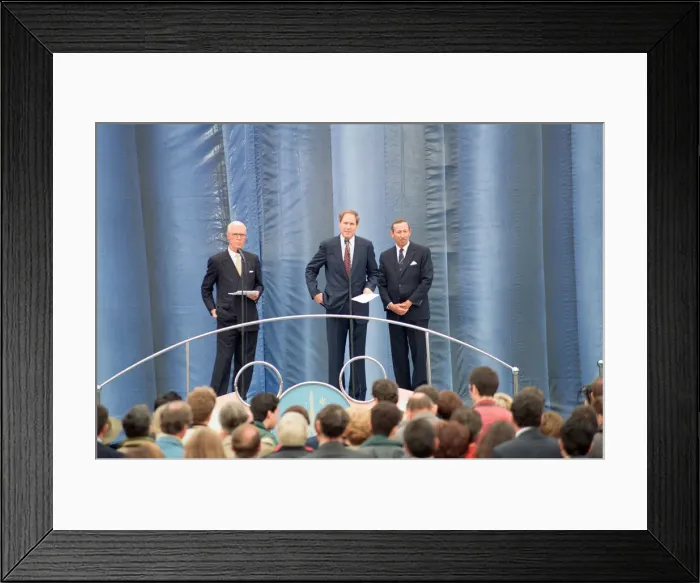 Framed Print : Pre-Opening Of Eurodisney in France, which is still under construction Framed Print : Pre-Opening Of Eurodisney in France, which is still under construction