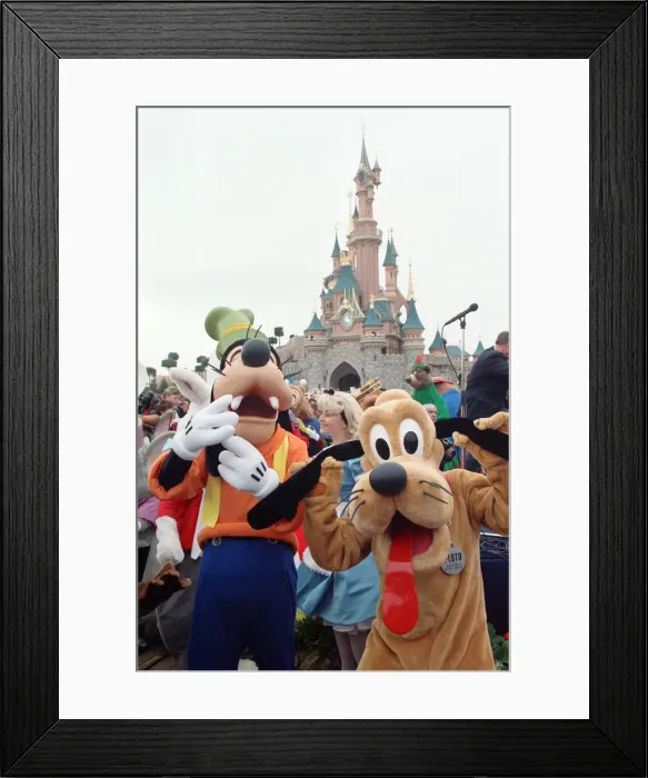 Framed Print : Pre-Opening Of Eurodisney in France, which is still under construction Framed Print : Pre-Opening Of Eurodisney in France, which is still under construction
