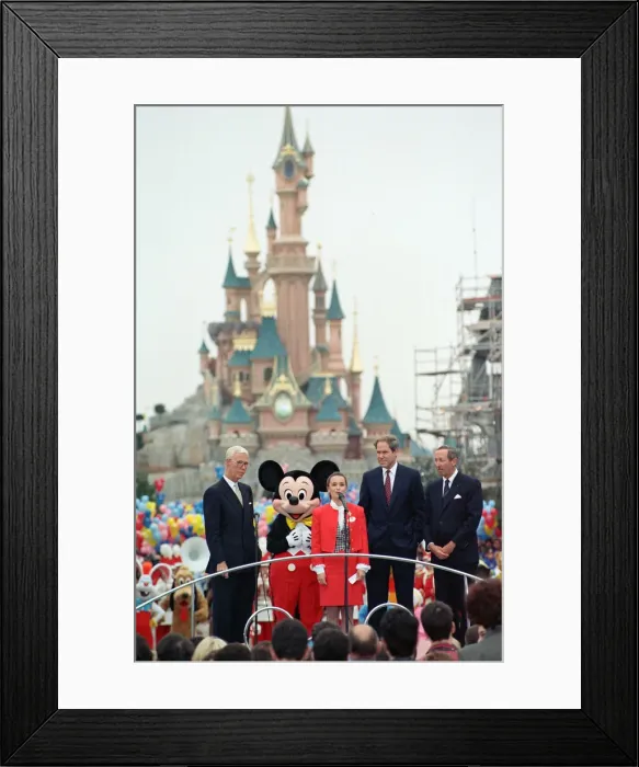 Framed Print : Pre-Opening Of Eurodisney in France, which is still under construction
