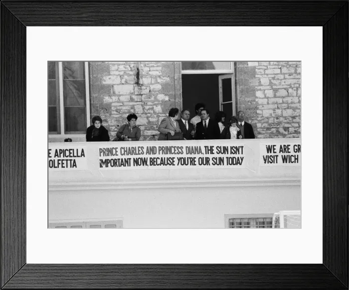 Framed Print : Prince Charles, Prince of Wales and Diana, Princess of Wales visit Italy. May 1985