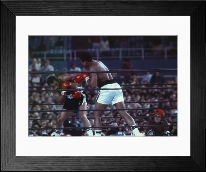 Framed Print : Action during the heavyweight world title fight between Muhammad Ali Framed Print : Action during the heavyweight world title fight between Muhammad Ali