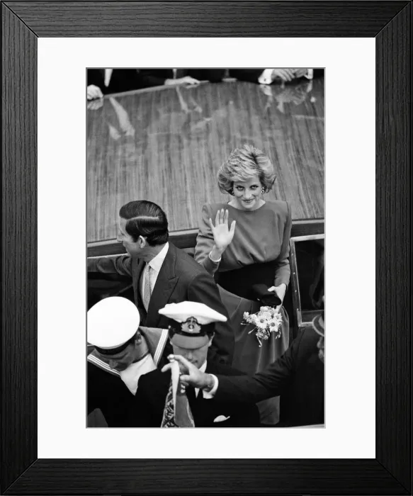 Framed Print : Prince Charles, Prince of Wales and Diana, Princess of Wales visit Italy. May 1985 Framed Print : Prince Charles, Prince of Wales and Diana, Princess of Wales visit Italy. May 1985