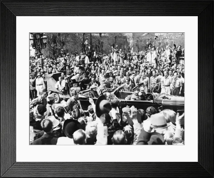 Framed Print : King Christian driving from the Rikstag after opening the first Danish parliament for Framed Print : King Christian driving from the Rikstag after opening the first Danish parliament for