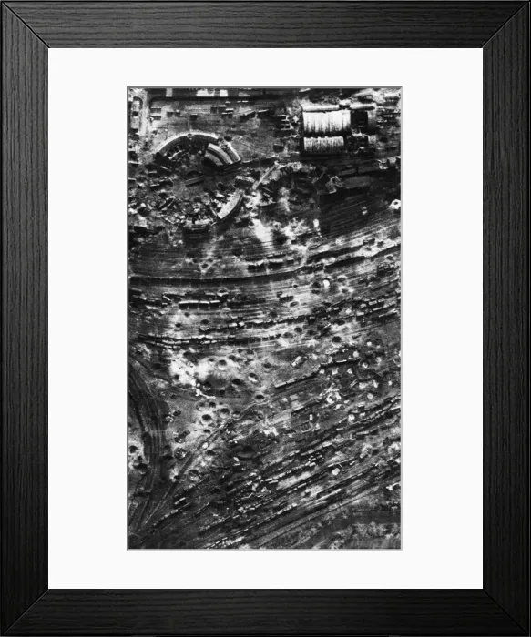 Framed Print : Bomb damage to the Amiens rail yards. (Picture) Section of the Amiens yards Framed Print : Bomb damage to the Amiens rail yards. (Picture) Section of the Amiens yards