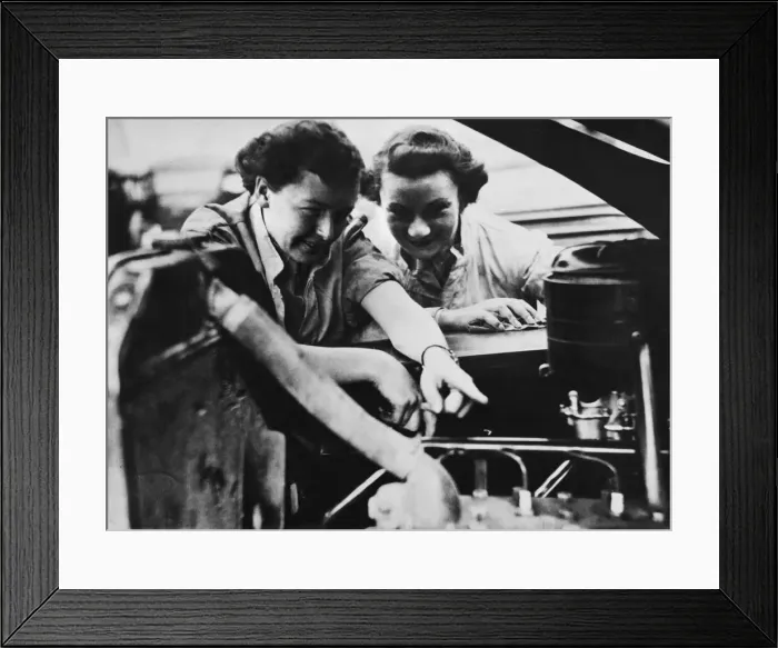 Framed Print : Sergeant Cornish and Corporal Baker, A. T. S. workers for the Middle East Bus Service Framed Print : Sergeant Cornish and Corporal Baker, A. T. S. workers for the Middle East Bus Service